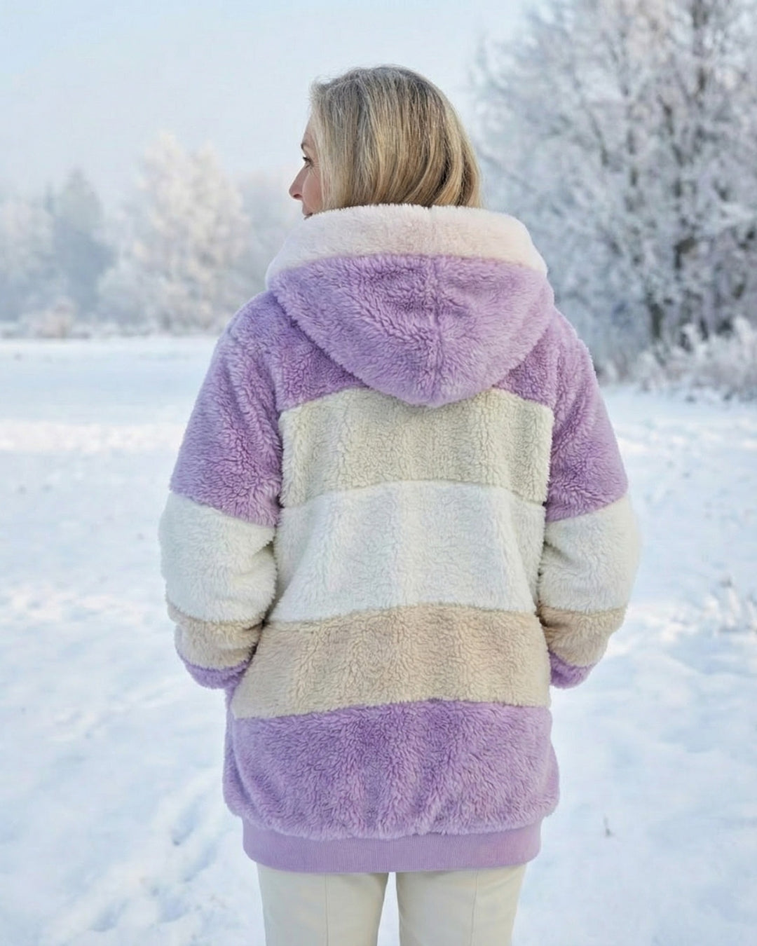 Beverley | Colorblock Plush Jacket