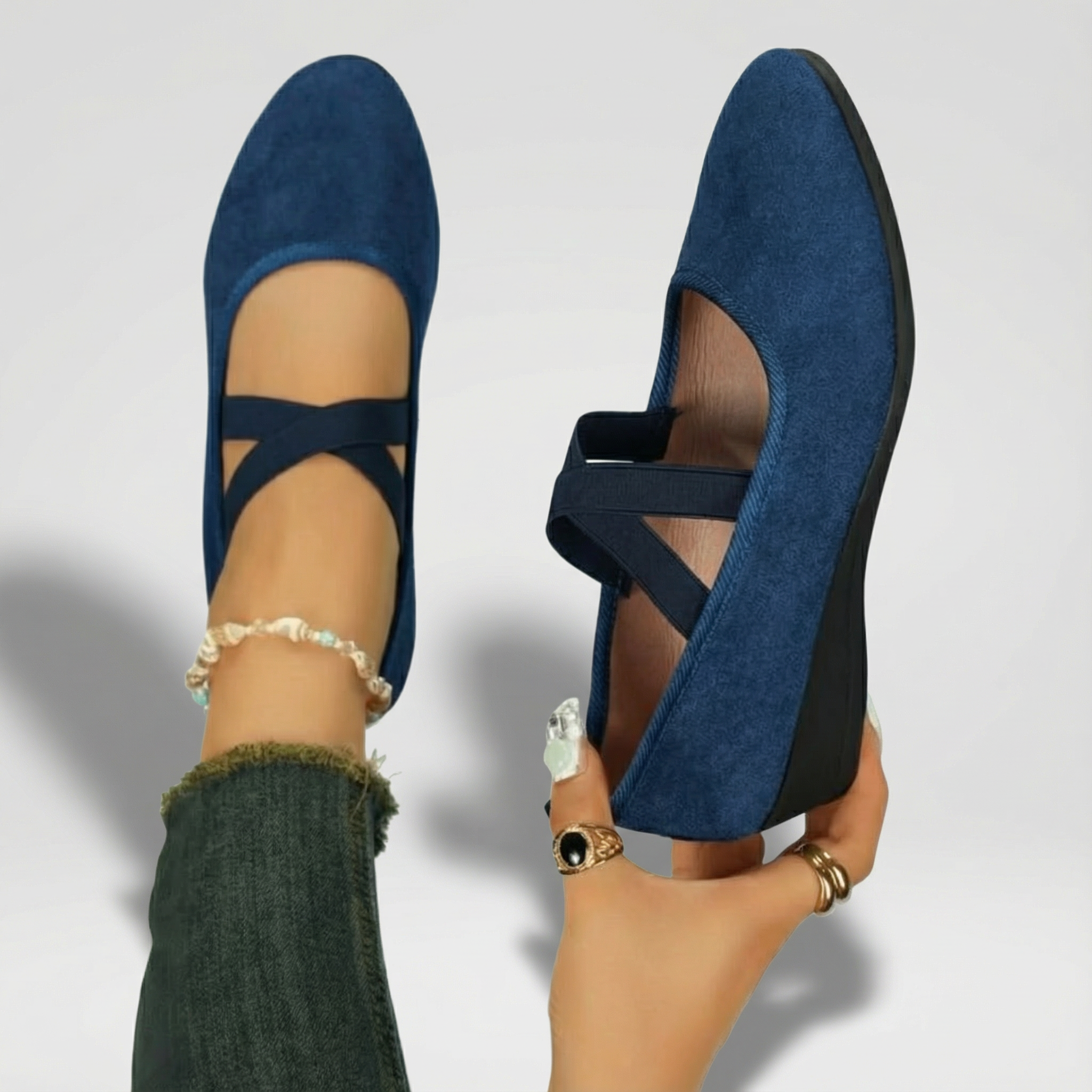 Angel | Comfy Closed Wedge Slip-On Shoes